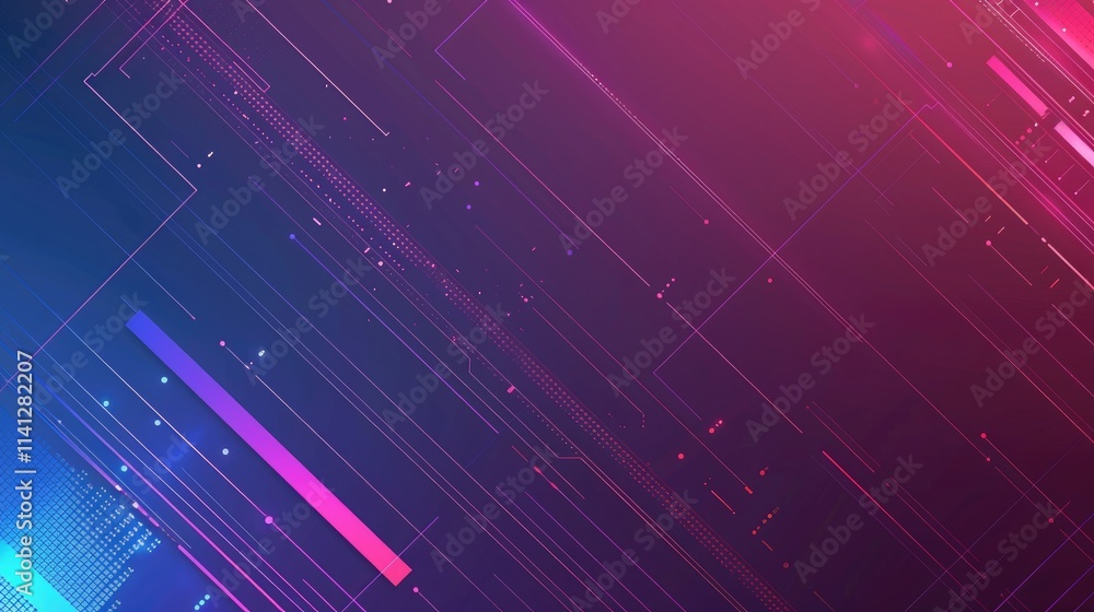 Aufkleber abstract digital background with vibrant colors and dynamic lines.