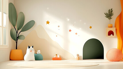 Stargazing Valentine Day Moments with Cats in Cozy Indoor Setting