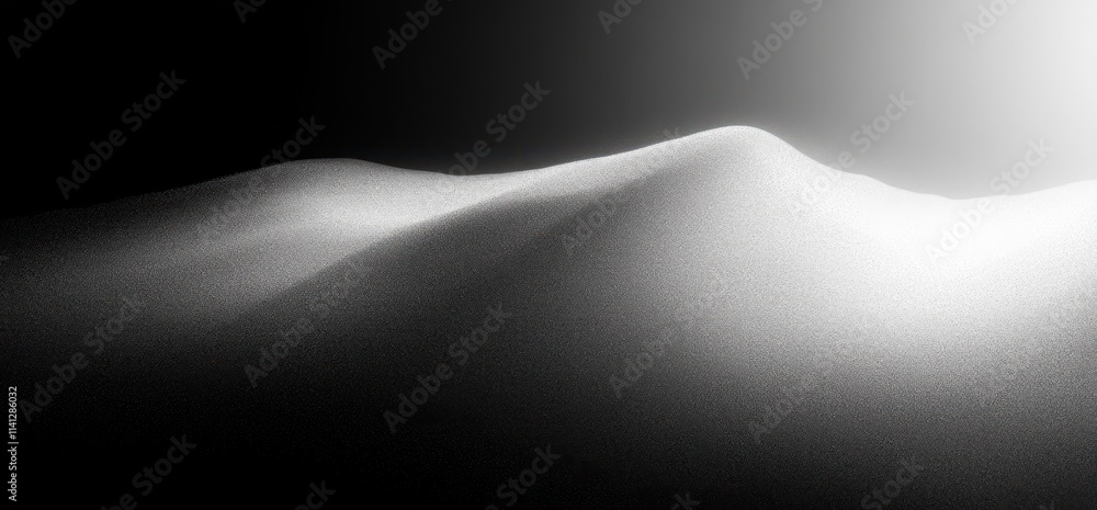 Poster monochrome black white gradient abstract texture background with grainy noise for minimalistic desig