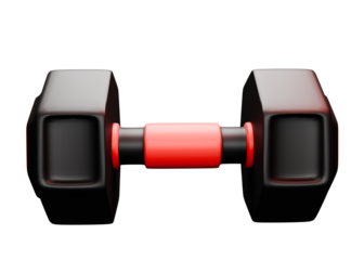 3D low poly gym equipment icon