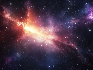 Fototapeta premium Exploring vibrant cosmic nebulae: a journey through star dust and gas clouds