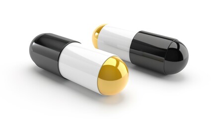 The Prominent Omega 3 Capsules Isolated on White Background: A Visual Representation of Nutritional Essentials.