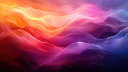 Obraz premium Iridescent Abstract Background Design with Wavy Light Waves and Gradient Colors