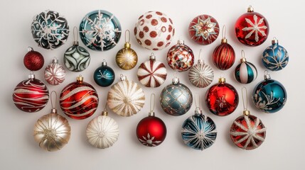 Christmas ornament flat layChristmas ornament flat lay