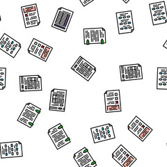 list check document tick vector seamless pattern thin line illustration