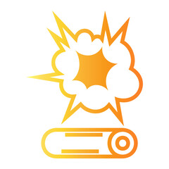 bomb Line Gradient Icon
