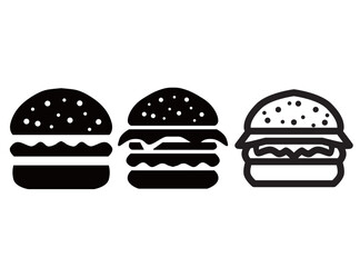Burger hand drawn outline doodle icon. Grilled Hamburger fast food vector sketch illustration on white background
Keywords: