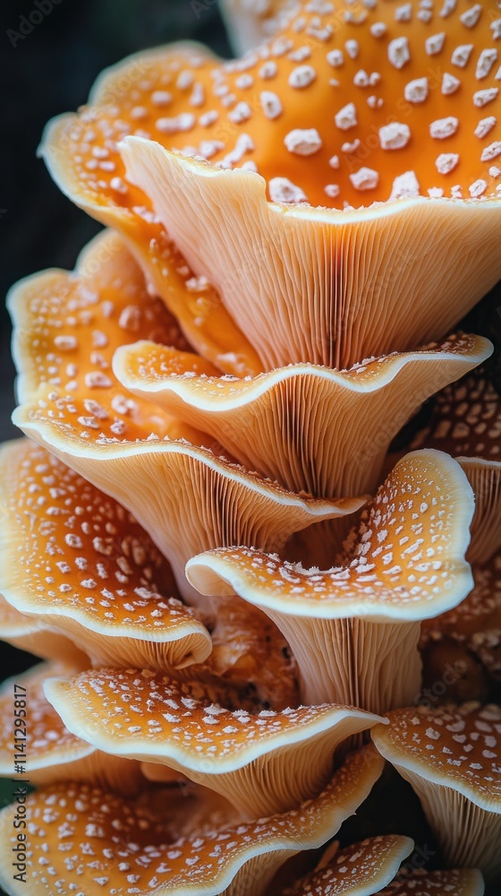 Poster close-up of vibrant, textured coral-like structures with intricate patterns.