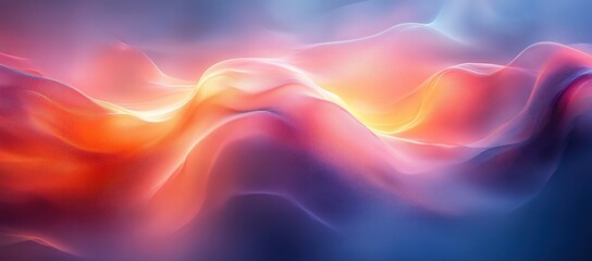 Obraz premium Abstract Gradient Background Blue Orange Noise Texture Poster Design Minimalistic Retro Grunge