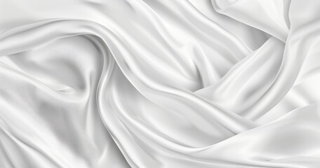 Obraz premium A close-up of flowing white silk fabric, showcasing its smooth texture and elegant drape.