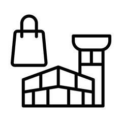 Mall building icon template