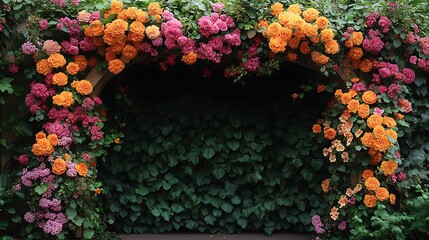 a beautiful floral archway