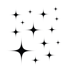 Sparkle icon vector logo design template