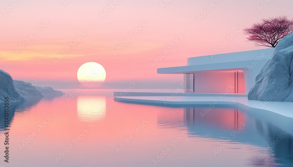 Poster minimalist white gradient background design concept abstract art serenity calm clean elegance