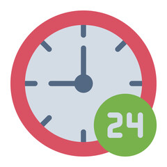 24 hours delivery flat icon for express shipping services