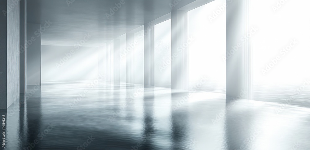 Poster soft silver gradient background minimalist design tranquil subtle noise
