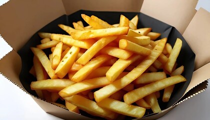 french fries in a box