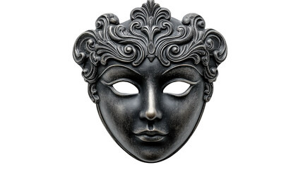 Decorative Black Mask with Intricate Design 