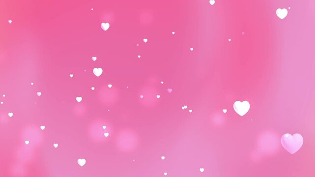 Soft pink animated background with love particle and blur particle effect
