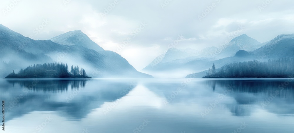 Aufkleber gradient background soft blue gray minimalist smooth textured abstract design