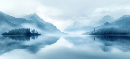 Gradient Background Soft Blue Gray Minimalist Smooth Textured Abstract Design