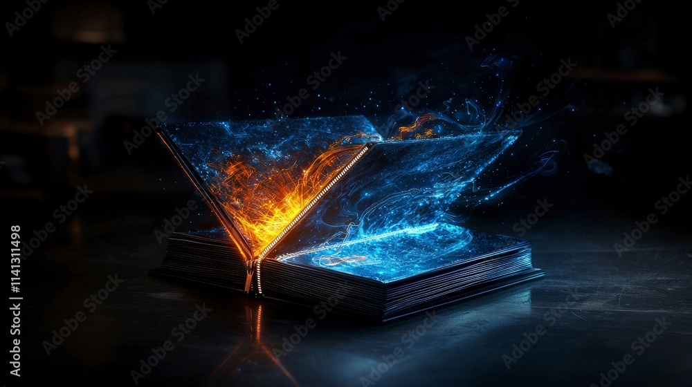 Poster dynamic glowing file folder zip design futuristic setting digital art high-tech environment artistic