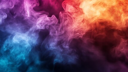Fototapeta premium Abstract multicolored swirling fume background with vibrant pink, purple, and blue hookah smoke design