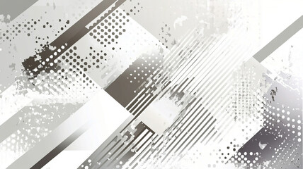 Obraz premium Elegant light gray background with halftone pattern and abstract shapes, creating modern and stylish design. Perfect for various creative projects