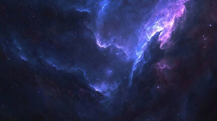 Cosmic Themed Background with Stars and Galaxies