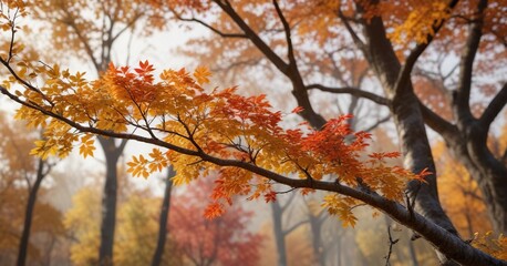 Perched on a tree branch with leaves changing colors in the fall, tree, cyanocitta cristata, feathered friend