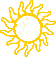 Sun symbols hand drawn, sunshine, sunset, sunlight