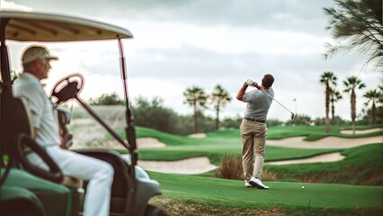 Golfer Playing on a Sunny Day