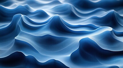 Obraz premium Abstract Blue Waves Flowing Seamlessly Together