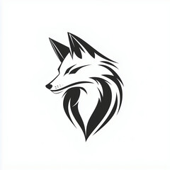 Obraz premium Fox icon symbol vector silhouette illustration 