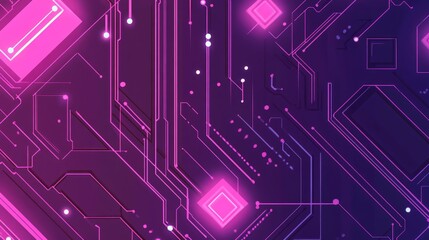 Digital Circuit Board Illustration for Business Connections