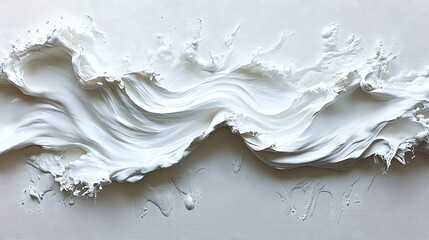 A textured white abstract shape