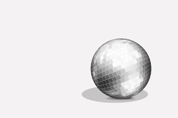 Mirror shining bright disco ball