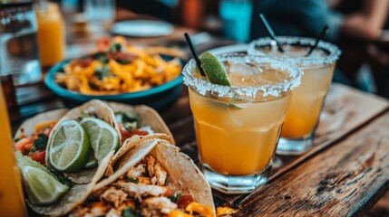 Colorful Tacos and Margaritas for a Festive Gathering