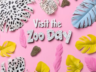 Vibrant Visit the Zoo Day with Safari Patterns for Easter and World Animal Day Celebrations