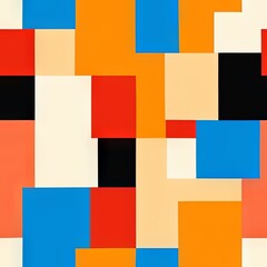 Colorful Abstract Seamless Geometric Pattern Background Texture Design Vector Print Wallpaper

