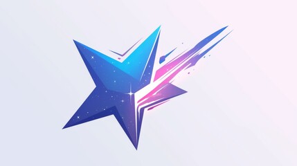 Creative star travel logo design for a travel agency, symbolizing amazing destinations and adventure, with a modern and dynamic concept.