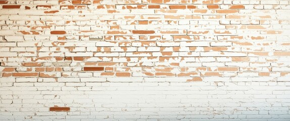 A close-up photograph of a brick wall with a distressed texture, showing a mixture of red and white bricks, some of which are worn and faded. The wall has a rough, uneven surface with cracks and imper