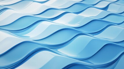 Fototapeta premium Abstract close-up of flowing blue waves creating a smooth, serene pattern.