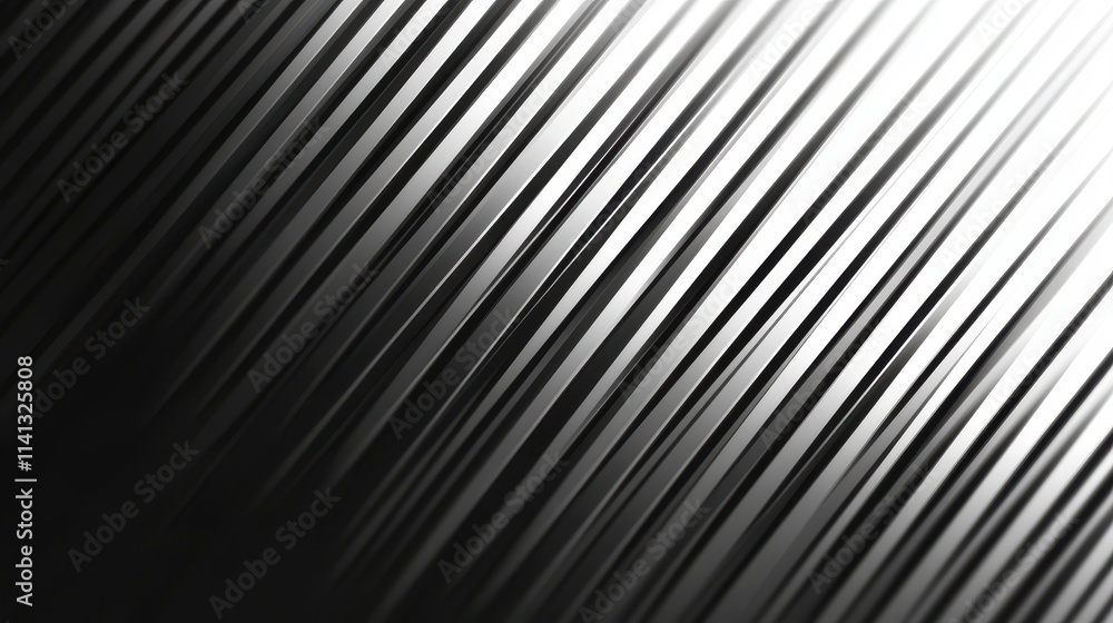 Poster abstract patterns of sleek metallic lines create a sense of depth and movement, emphasizing contrast