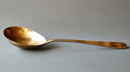 Elegant Brass Spoon: Vintage Kitchen Utensil