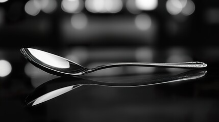 Reflective Silver Spoon: A Still Life Photography