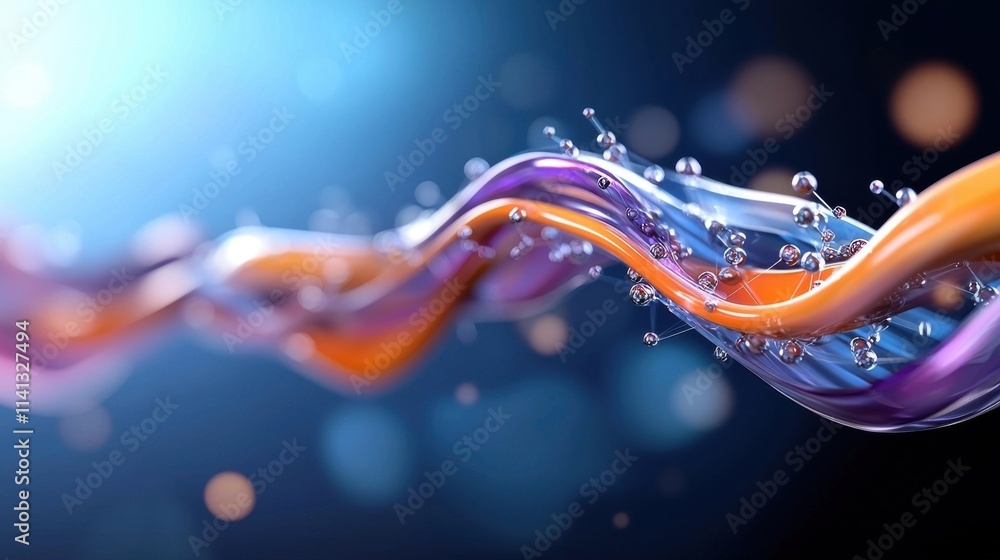 Aufkleber captivating image of a vibrant liquid splash with dynamic curves swirls and shimmering colors the fl