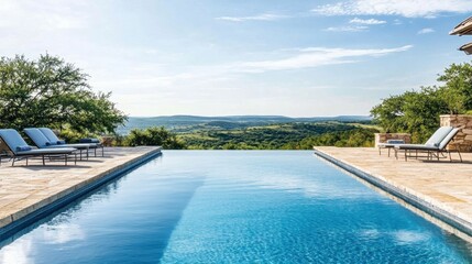 Open patio chairs enhance the tranquil ambiance.