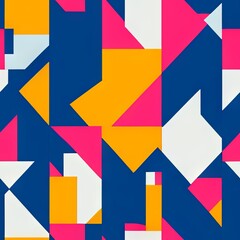 Obraz premium Colorful Abstract Seamless Geometric Pattern Background Texture Design Vector Print Wallpaper