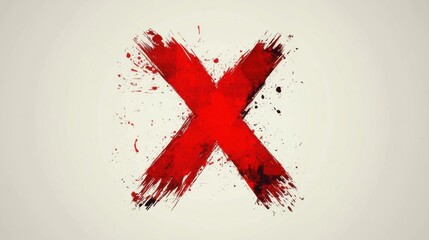 Artistic interpretation of the letter X in distressed ink style.